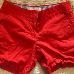 JCrew Red Cino Shorts 00